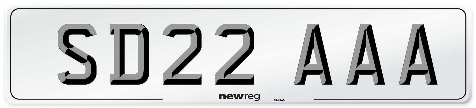 SD22 AAA Number Plate from New Reg